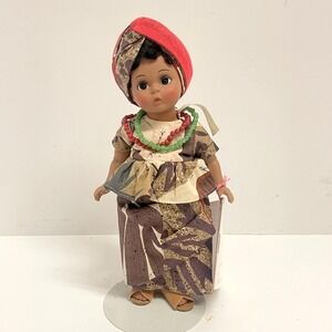 1989 Madame Alexander International Series "Africa" 8" Doll With Stand & Tags